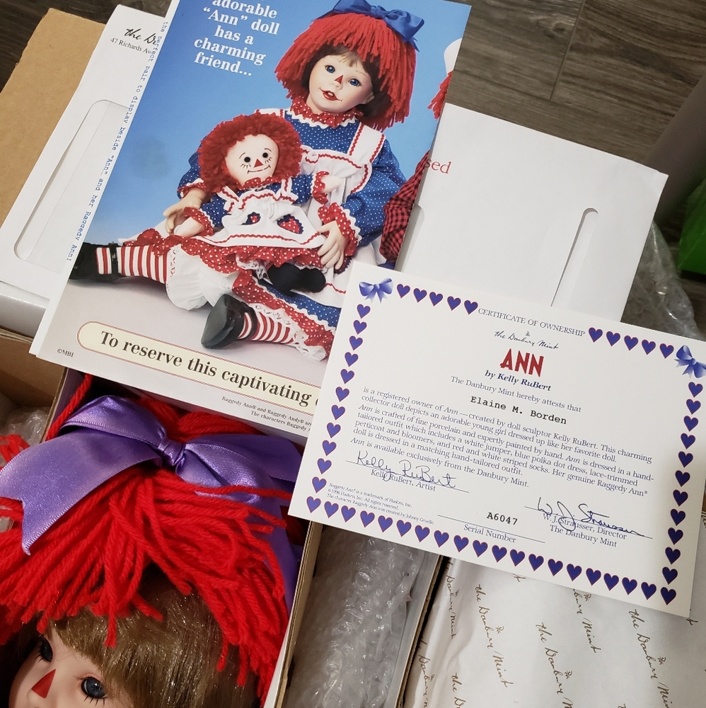 💕"Ann" Danbury Mint Porcelin Collectable Doll